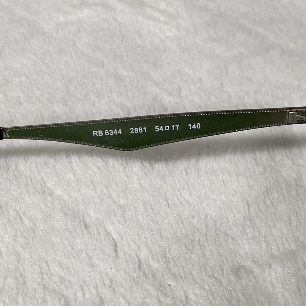 Ray Ban RB 6344 2861 Black Silver Metal Eye Glasses Men's Frames 54-17-140 - Picture 3 of 7